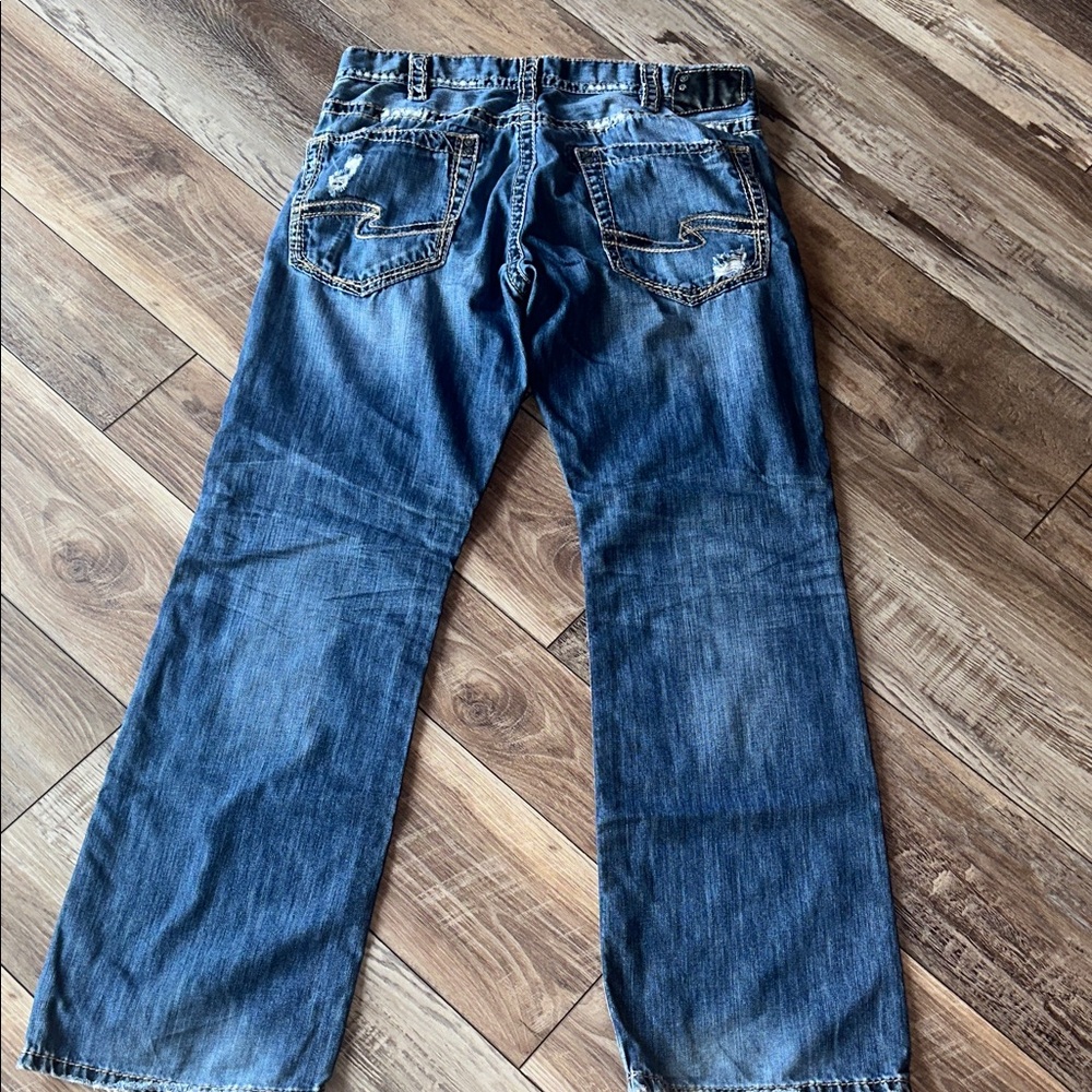 Silver Jeans Men's Zac Relaxed Fit Distressed Denim